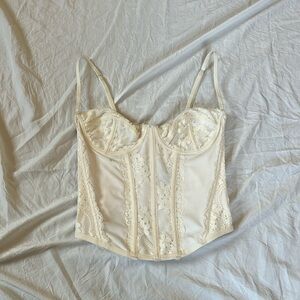 White lace corset top